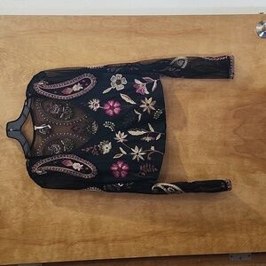 Free people, black with multicolor design large